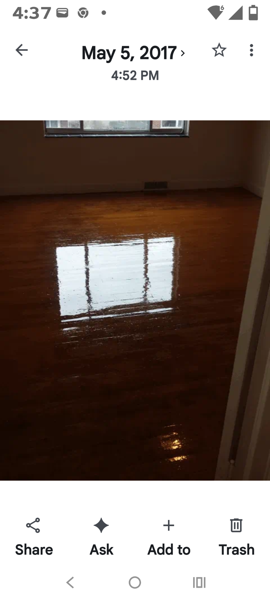 High-gloss hardwood flooring by J.D. Higgins LLC