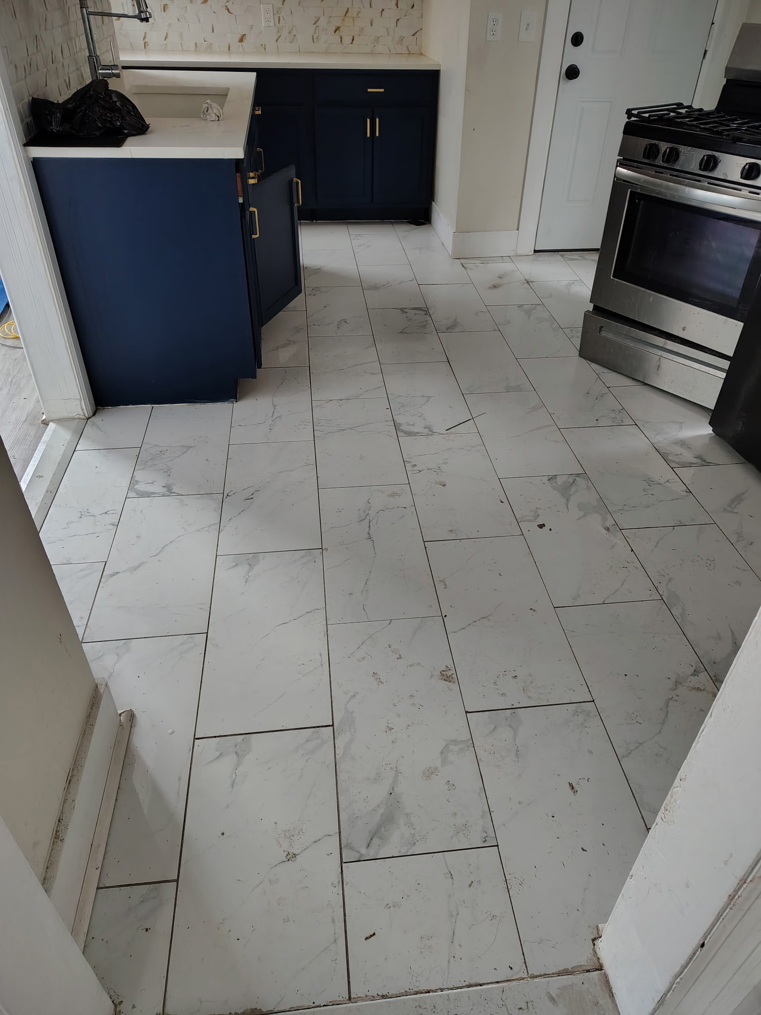 New kitchen floor installation completed